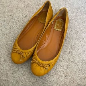 Vintage Dior Orange Tan Flats